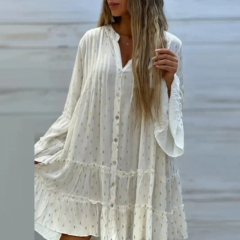 Rüschen-Swing-Kleid