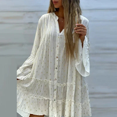 Rüschen-Swing-Kleid