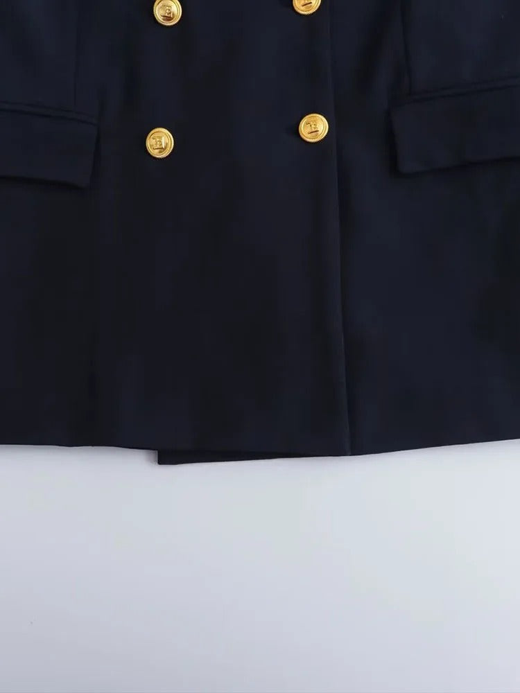 Raquel - Elegante Blazerjacke mit Lockerer Passform und Goldenen Knöpfen für Frauen