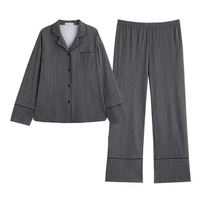 Mia - Gestreiftes Pyjama-Set mit langen Ärmeln und Passender Pyjama-Hose für Frauen