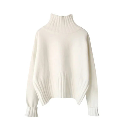 Jacqueline - Gerippter Strickpullover mit Rollkragen und hoher Elastizität für Frauen