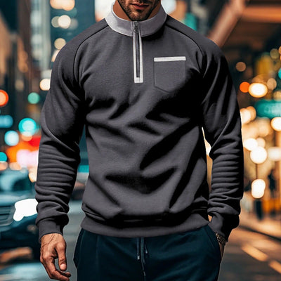 Herren Quarter-Zip Pullover Top