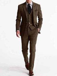 Armand | Herren Hochzeitsanzug Elegant Klassisch Bräutigam Festlich in Kaffee