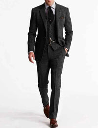 Armand | Herren Hochzeitsanzug Elegant Klassisch Bräutigam Festlich in Dunkelgrau