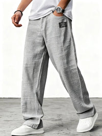 Marei | Elegante Atmungsaktive Leinenhose in Grau