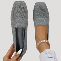 Marlene | Damen Slip-On Gestrickte Sneaker in Grau