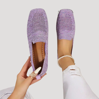 Marlene | Damen Slip-On Gestrickte Sneaker in Lila
