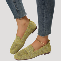 Marlene | Damen Slip-On Gestrickte Sneaker in Grün