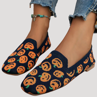 Marlene | Damen Slip-On Gestrickte Sneaker in Orange