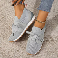 Marlene | Damen Slip-On Sneaker mit Schleife in Grau