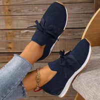Marlene | Damen Slip-On Sneaker mit Schleife in Blau