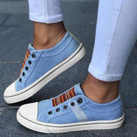 Marlies | Damen Casual Sneaker mit Streifendetail in Blau