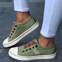 Marlies | Damen Casual Sneaker mit Streifendetail in Grün