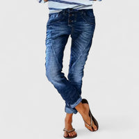 Marliesel | Damen Straight Leg Jeans in Dunkelblau