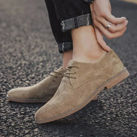 Martin | Herren Minimalistische Schnür-Derby-Schuhe in Khaki