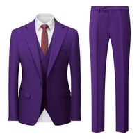 Maximilian | Herren Business Anzug Set in Dunkellila
