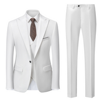 Maximilian | Herren Business Anzug Set in Weiß