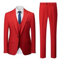 Maximilian | Herren Business Anzug Set in Rot
