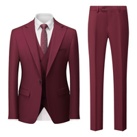 Maximilian | Herren Business Anzug Set in Dunkelrot