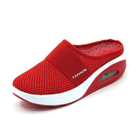Meike | Damen Slip-On Sneaker mit Luftkissensohle in Rot