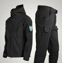 Michael | Herren Taktische Funktionale Kapuze Jacke in Schwarz