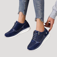 Mirabel | Damen Sneaker mit Seitlichem Reißverschluss in Blau