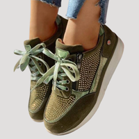 Mirabel | Damen Sneaker mit Seitlichem Reißverschluss in Grün