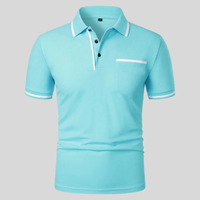 Miro | Herren Poloshirt Mit Kontrast Taschen Alltag in Meerblau