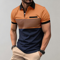 Moderne weiche Sommer-Polo-Shirt in Karamell