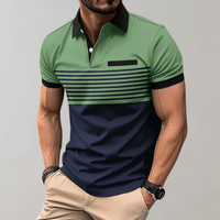 Moderne weiche Sommer-Polo-Shirt in Olivgrün