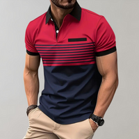 Moderne weiche Sommer-Polo-Shirt in Rot