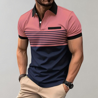 Moderne weiche Sommer-Polo-Shirt in Rosa