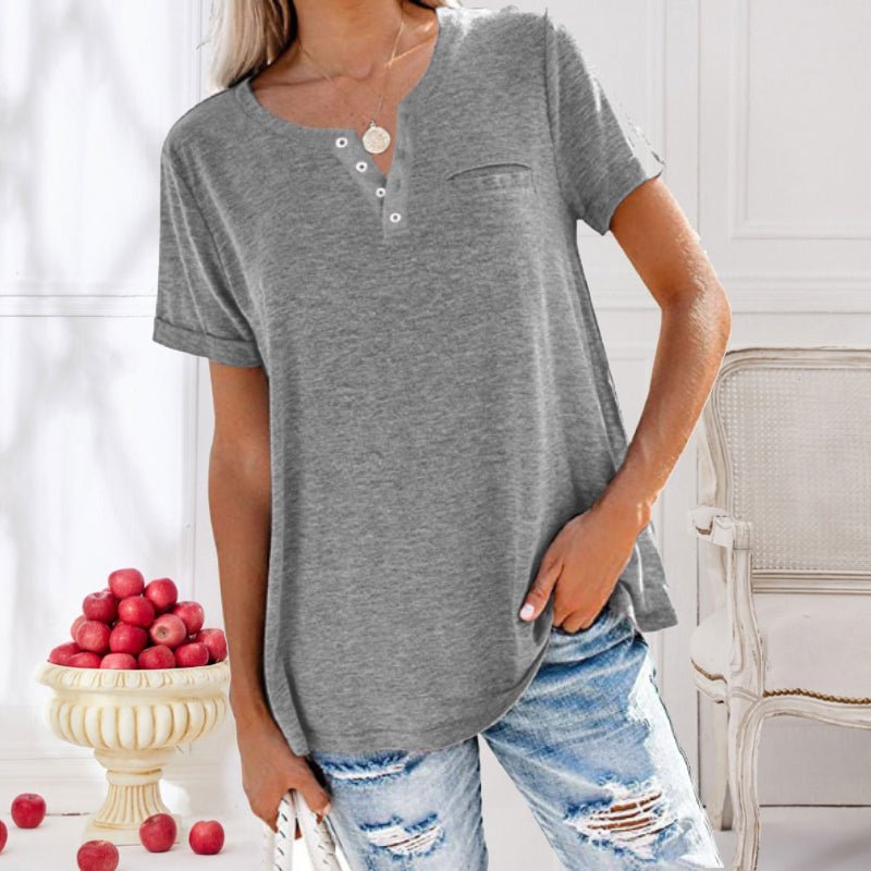 T-Shirt mit Brusttasche für Damen