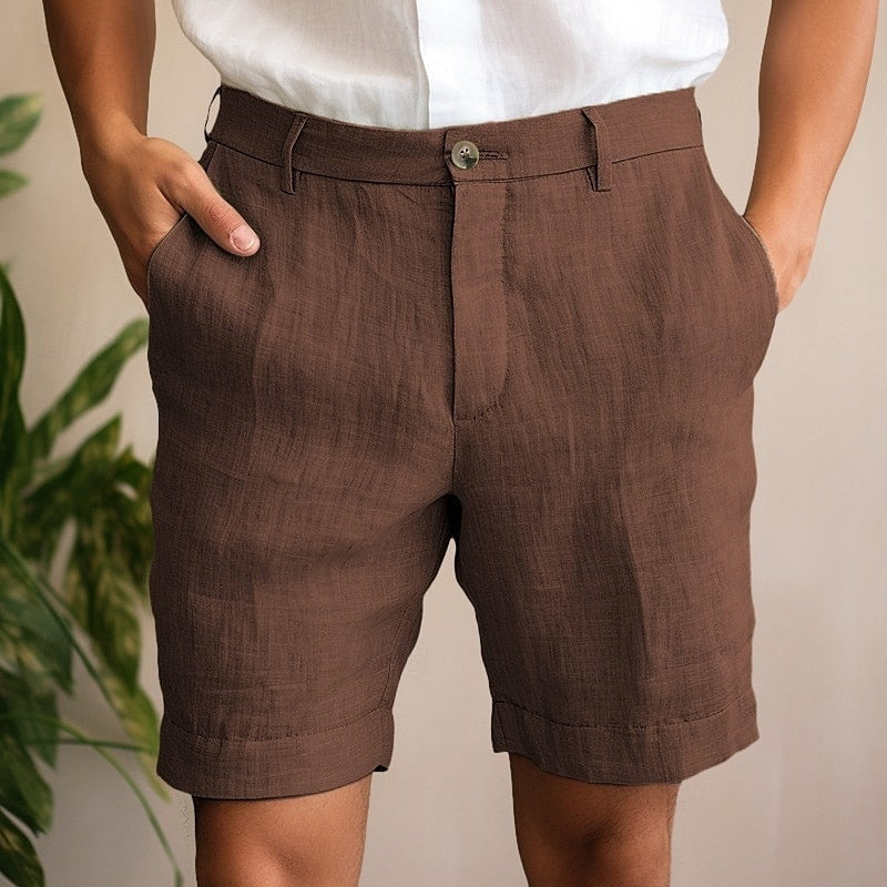 Sommer-Leinen-Shorts für Herren