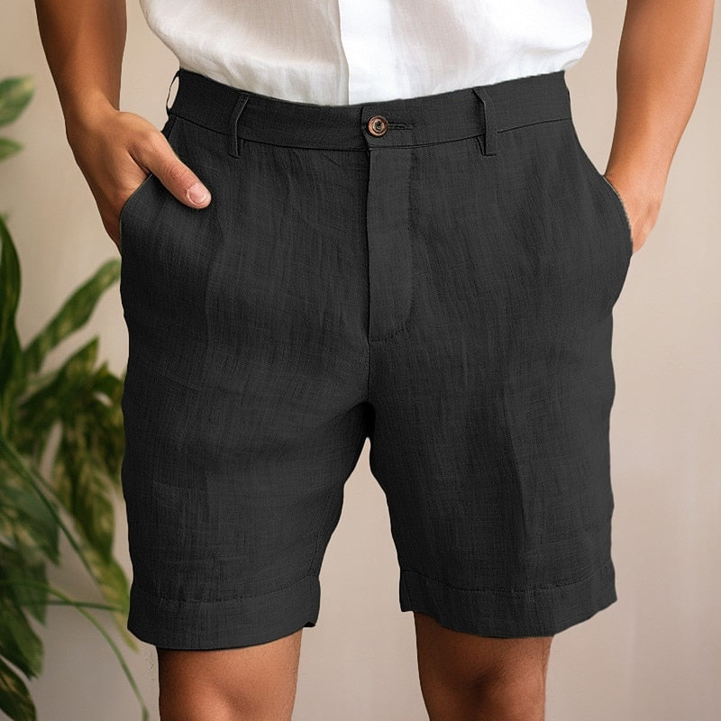 Sommer-Leinen-Shorts für Herren