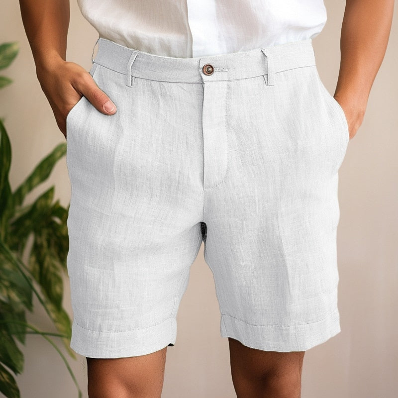 Sommer-Leinen-Shorts für Herren