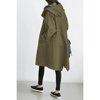 Amelia | Damen Wasserdichte Geknöpfter Trenchcoat Mantel in Grau