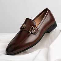 Niklas | Herren Exklusive Leder Loafer in Braun