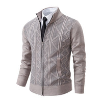 Niklas | Herren Klassische Strickjacke in Grau