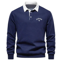 Noah | Herren Eleganter Polopullover in Marineblau