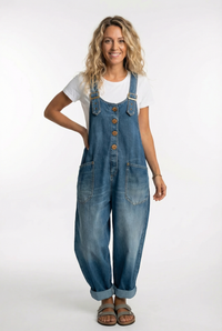 Noelia | Verstellbarer Denim Latzoverall in Denim