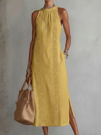 Liana | Fließendes Sommer-Midikleid in Gelb