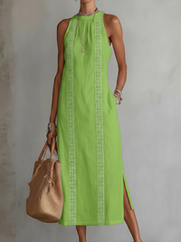 Liana | Fließendes Sommer-Midikleid in Grün