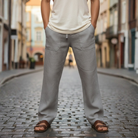 Orsino | Herren Weite Schlupfhose mit Kordelzug in Grau