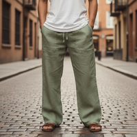 Orsino | Herren Weite Schlupfhose mit Kordelzug in Grün