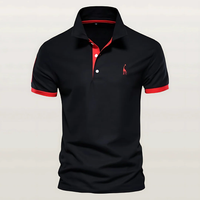 Oskar | Herren Poloshirt Klassisch in Schwarz