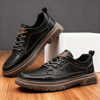 Oswin | Herren Casual Schnür-Halbschuhe in Schwarz