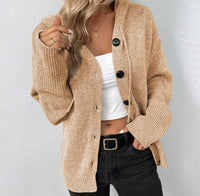 CARA – Luxuriöse Strickjacke für Damen in Khaki
