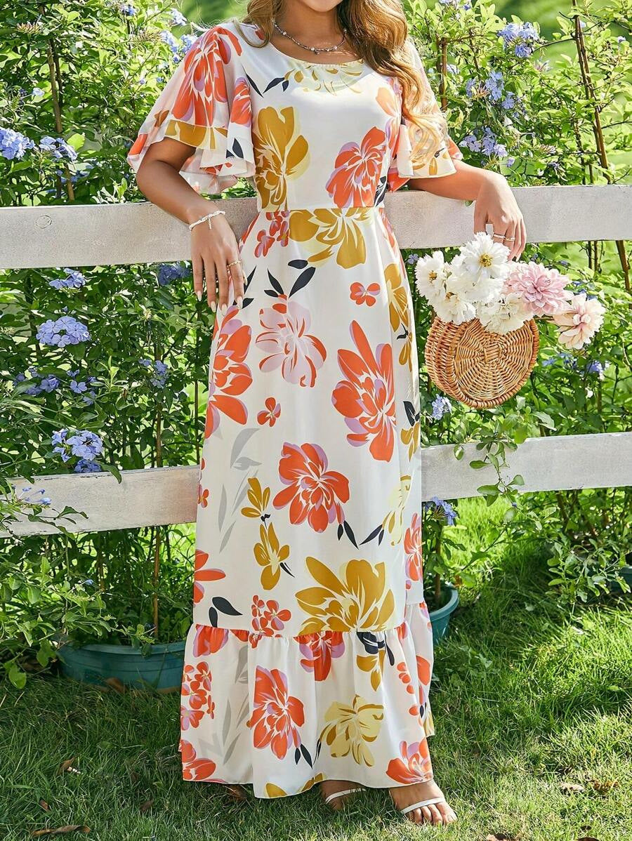Romilde™ | Luftiges Maxikleid mit floralem Muster