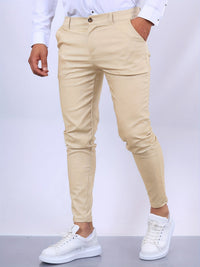 Penn | Herren Slim Fit Chinohose mit Stretch in Aprikose